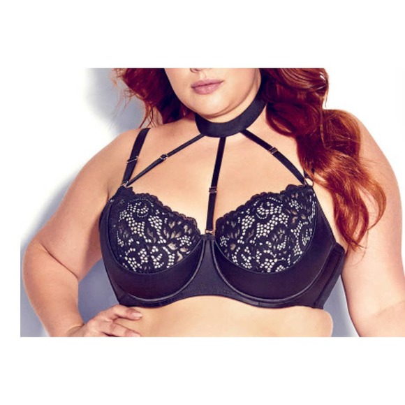 FOX & ROYAL Hollie Underwire Demi Bra - black sz 46 G/H - Picture 1 of 5